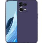 Oppo Reno 7 4g Kılıf Soft ve Pürüzsüz Yüzeyli Ipeksi Silikon Kapak - Lacivert
