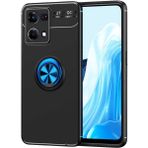Oppo Reno 7 4g Kılıf Vrdr Ravel Silikon Kapak-Siyah-Mavi - Siyah - Mavi