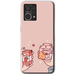 Oppo Reno 7 4G Meyveli Süt Baskılı Uyumlu Silikon Kılıf