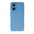 Oppo Reno 7 Lite Kılıf Lansman Glass Kapak - Mavi