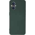 Oppo Reno 7 Lite Kılıf Nano içi Kadife Silikon - Koyu Yeşil-(5796)