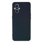 Oppo Reno 7 Lite Kılıf Nano içi Kadife Silikon - Lacivert-(5796)