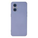 Oppo Reno 7 Lite Kılıf Nano içi Kadife Silikon - Lila-(5796)