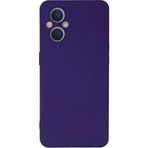 Oppo Reno 7 Lite Kılıf Nano içi Kadife Silikon - Mor-(5796)
