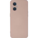 Oppo Reno 7 Lite Kılıf Nano içi Kadife Silikon - Pudra-(5796)