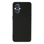 Oppo Reno 7 Lite Kılıf Nano içi Kadife Silikon - Siyah-(5796)