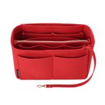 OPPOSHE Çantalar için Çanta Düzenleyici Ekleme, Bez için Yumuşatılmış Keçe Çanta Düzenleyici, LV, Coach, MK, Kate Spade, Goyard, Longchamp (Kırmızı, Orta) ile Uyumlu