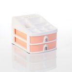 Ops Co 7200 2 Çekmeceli Masaüstü Organizer Pastel Turuncu