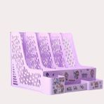 Ops Mg 124 Pastel Mor 4 Bölmeli Modüler Tasarım Organizer Kalemlikli Magazinlik Klasör Arşiv Kutusu Demonte