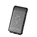 OPSREY Retro Üç Açık Sigara Tabakası Metal Üç Sürekli Açık El Oyması High-End Erkek Sigara Tabakası Kapağı,Blackthinsmoke