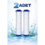 Optana 2 Adet Duş Başlığı PP Filtresi, 24mm, Beyaz, Kireç ve Pas Önleyici
