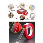Optana 2 Metre 2 Cm Çok Amaçlı Çift Taraflı Bant Silikonlu Şeffaf Montaj Bandı Nano Teknoloji Band