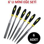 Optana Mini Eğe Seti Çelik Törpü Takımı 6 Parça Ahşap Set Üçgen Kare Düz Yuvarlak Çok Amaçlı Hobi Set Beyaz