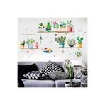 Optana Saksı Çiçek Yeşil Bitkiler Duvar Sticker Çocuk Odaları Oturma Odası Mutfak Duvar Çıkartması