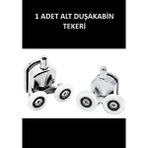 Optana Tekerlek Duşakabin Tekerleği Alt Cam Rulman Krom Teker 23 Mm Çok Renkli
