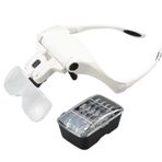 Opti-Tekscope OT-LENS: Eller Serbest 5 Lens LED Işıklı Büyüteç Gözlük Büyüteç Kiti (1.0X-3.5X) | El Sanatları, Hobi, Muayene, PCB, Madeni Paralar, Pullar ve Okuma Gözlükleri için Ultra Net Büyütme