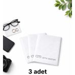 Optic Plus Gözlük Temizleme Bezi Microfiber Bez 15X18 cm 3 Adet - Beyaz
