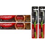 Optic White Kahve, Çay ve Tütün Kullanıcıları Için Süper Clean Black Orta Diş Fırçası + Macun 125 ml