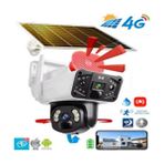 Opticam OC-58G 4g Güneş Enerjili Sim Kartlı 4g 3+3 Mp Solar Güvenlik KAMERASI,360 Derece Açı ,güçlü Batarya - Beyaz