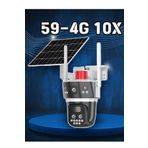 Opticam OC-59 4G Güneş Enerjili Sim Kartlı 10x Optik Zoom 4g 4+4 MP Solar Güvenlik Kamerası,360 Derece Açı