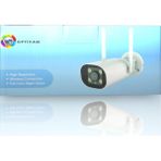 Opticam - OP580 - 3mp Lens - Hafıza Kartı Destekli - Beyaz - Wifi & Ethernet - Gece Görüşü Renkli Güvenlik Kamerası - Hieasy
