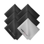 OptiCleaner 6’lı Mikrofiber Temizlik Bezi – Çizmez ve İz Bırakmaz, Gözlük, Telefon, Tablet, Laptop, TV ve Kamera Lensleri İçin