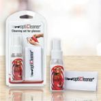 optiCleaner Gözlük Camı Temizleme Sprey Seti 30 ml Sprey ve Microfiber Bez - Beyaz