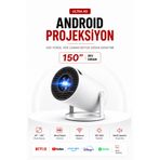 opticore Hy300 Pro Taşınabilir Android Sinema Projeksiyon Wifi Destekli En Güncel Sürüm Akıllı Projektör Beyaz Ultra HD