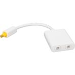 Optik Kablo Ayırıcı 1 Giriş 2 Çıkış Surround Ses Dijital Optik Fiber Ses Kablosu DVD CD Oynatıcı Bilgisayar Amplifikatör Beyaz (Yurt Dışından)