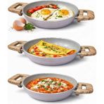 Optima Seradur 20 cm Seramik Sahan Yapışmaz Yumurta Omlet Tavası Ahşap Saplı Küçük Tava