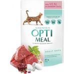 Optimeal 85 gr Dana Etli ve Kızılcık Soslu Yetişkin Kedi Konservesi
