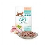 Optimeal Tavşanlı Beyaz Soslu Yetişkin 85 gr Kedi Yaş Mama