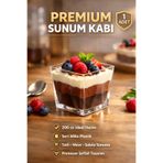 OPTİMEX 1 Ad. 200Cc Kübik Prizma Mika Magnolya Kase Plastik Tatlı Sunum Kabı Dondurma Puding Meze Salata Cup
