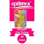 OPTİMEX Büzgülü 3'lü Çöp Torbası Orta Boy EkoPaket Limon-Çilek-Lavanta Çöp poşeti