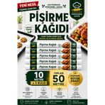 OPTİMEX Pişirme Kağıdı 10 Metre x 5 Rulo Toplam 50 Metre Yağlı Kağıt Yanmaz Yapışmaz Fırın Kağıdı