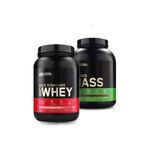 Optimum 2727 gr Serious Mass Çikolata Aromalı+908 gr Nutrition Gold Whey Çilekli Protein Tozu