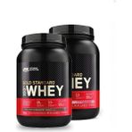 Optimum 908 gr Nutrition Gold Whey Çilekli Protein Tozu+908 gr Nutrition Gold Whey Çikolatalı Protein Tozu