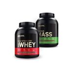 Optimum Nutrition Gold Whey Çikolatalı Protein Tozu 2273 Gr + Serious Mass 2727 Gr Çikolata
