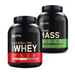 Optimum Nutrition Gold Whey Kurabiyeli 2273 gr Protein Tozu ve Optimum Serious Mass 2727 gr Çikolata Aromalı Toz