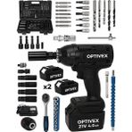 Optivex 21V 4.0AH Akülü Torklu Somun Sıkma Bijon Sökme Kömürsüz Matkap 15 Pilli Batarya Kömürsüz