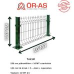 Ör-As Tel Örgü 120'lik Panel Çit Takım 10 mt + 1 Direk Avantaj Paket Yeşil Renk - 1-Adet