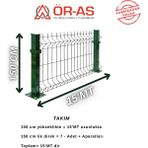 Ör-As Tel Örgü 150'lik Panel Çit Takım 15 mt + 1 Direk Avantaj Paket Yeşil Renk - 1-Adet