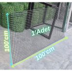 Ör-As Tel Örgü Hasır Tel-( 3 x 3 Göz Aralıklı - 2,5mm ) ( 100 x 200 Ebatında )-( 1 Adet )-(Siyah) - 100x200