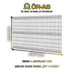 Ör-As Tel Örgü Ör - As Tel Örgü Antrastik Gri Bahçe Teli Panel Çit 100 cm x 250 cm 5 - Adet