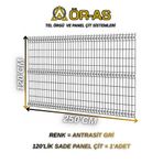 Ör-As Tel Örgü Ör - As Tel Örgü Antrastik Gri Bahçe Teli Panel Çit 120 cm x 250 cm 1 - Adet