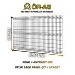 Ör-As Tel Örgü Ör - As Tel Örgü Antrastik Gri Bahçe Teli Panel Çit 70 cm x 250 cm 10 - Adet