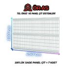 Ör-As Tel Örgü Ör - As Tel Örgü Yeşil Panel Çit Galvaniz Kaplama Yükseklik: 100 cm Genişlik: 250 cm Ürün 7 - Adet
