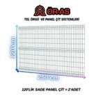 Ör-As Tel Örgü Ör - As Tel Örgü Yeşil Panel Çit Galvaniz Kaplama Yükseklik: 120 cm Genişlik: 250 cm Ürün 2 - Adet