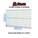 Ör-As Tel Örgü Ör - As Tel Örgü Yeşil Panel Çit Galvaniz Kaplama Yükseklik: 120 cm Genişlik: 250 cm Ürün 6 - Adet