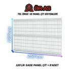 Ör-As Tel Örgü Ör - As Tel Örgü Yeşil Panel Çit Galvaniz Kaplama Yükseklik: 120 cm Genişlik: 250 cm Ürün 8 - Adet